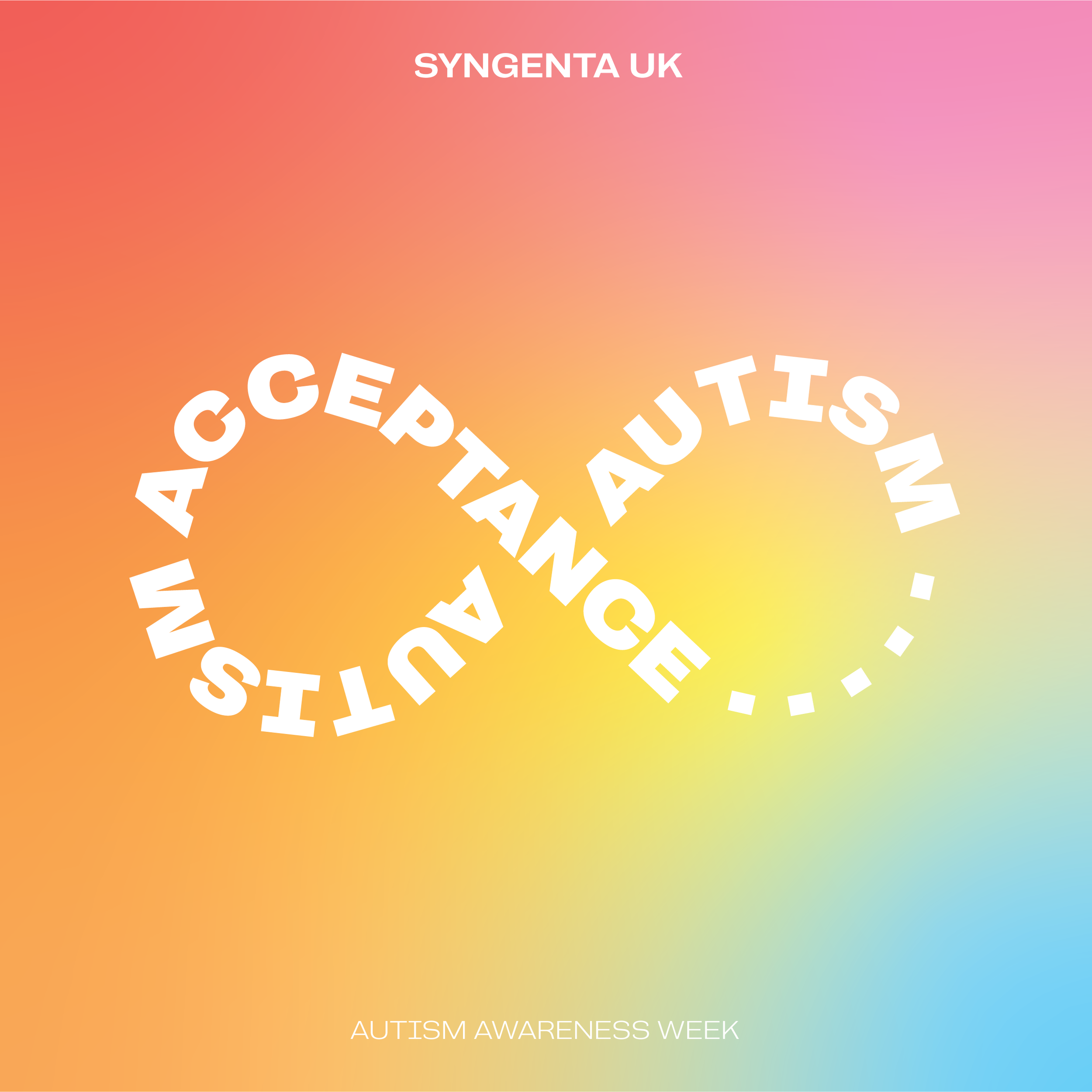 Rainbow infinity logo for Autism Awareness Week