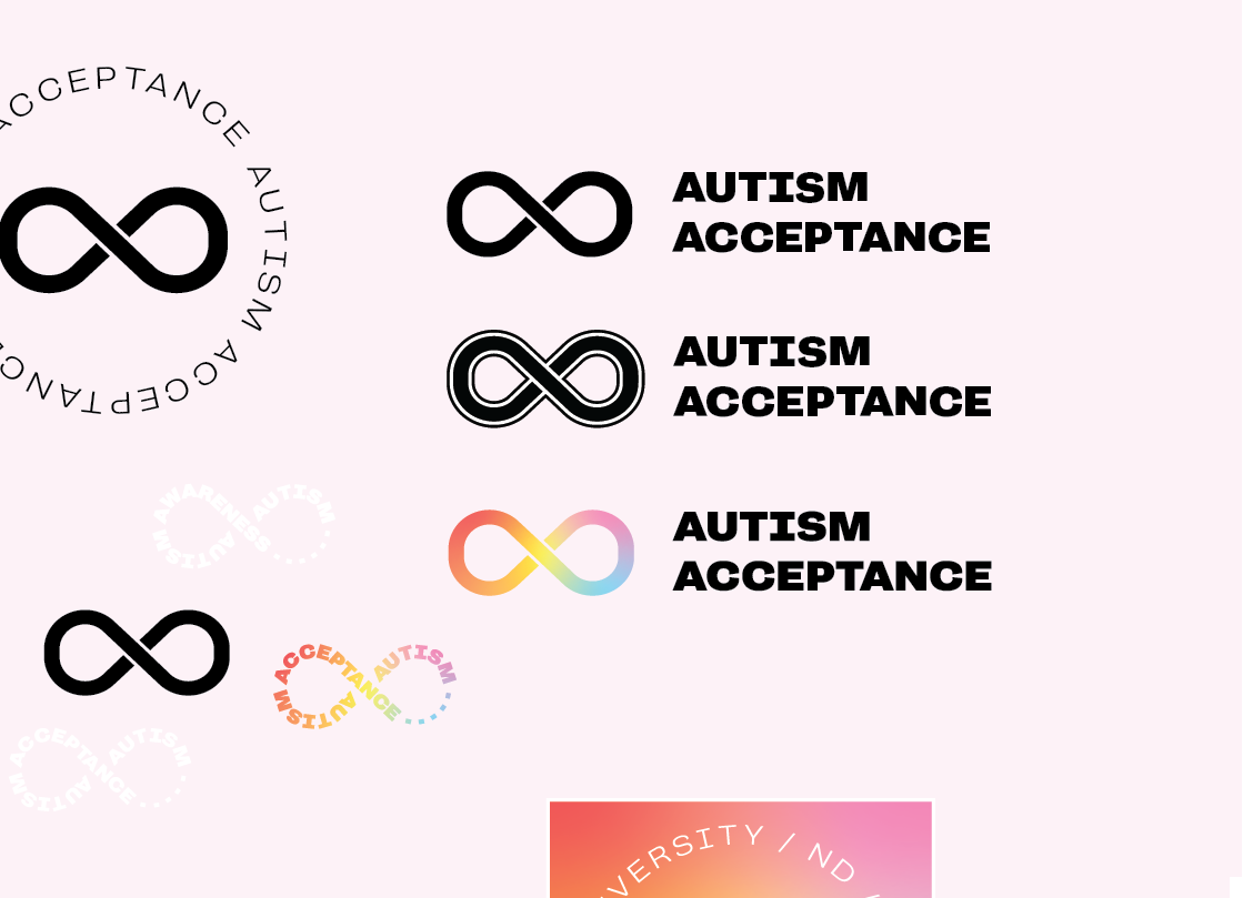 Iterations of the logo design process